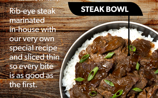 waba grill rib-eye steak bowls social media content