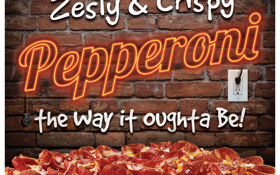 Mountain Mike's Pizza in-store POP Creative for their zesty, crispy Pepperoni