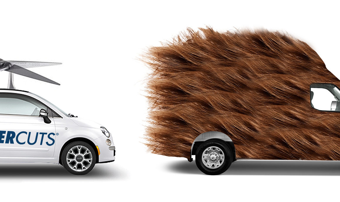 Promotional Vehicle "Hair Car" concept for Supercuts Salons in Southern California.