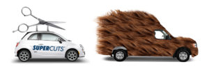 Promotional Vehicle "Hair Car" concept for Supercuts Salons in Southern California.
