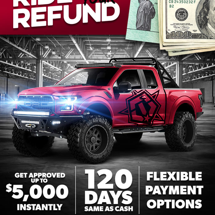Email Blast Creative for Rent-A-Wheel promoting their tax refund sales event